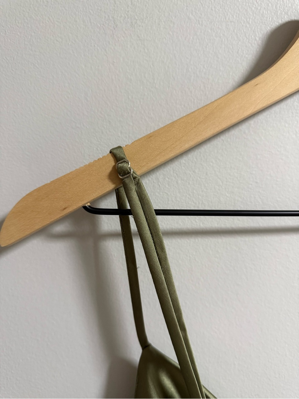 Forever 21 Olive Satin Cowl Slip Dress - Picture 4 of 7